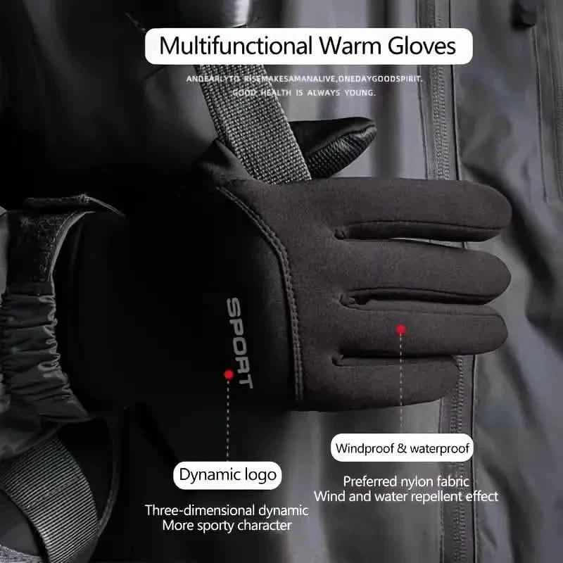 Gant de protection contre le froid d'automne et d'hiver en velours additionnel pour l'extérieur