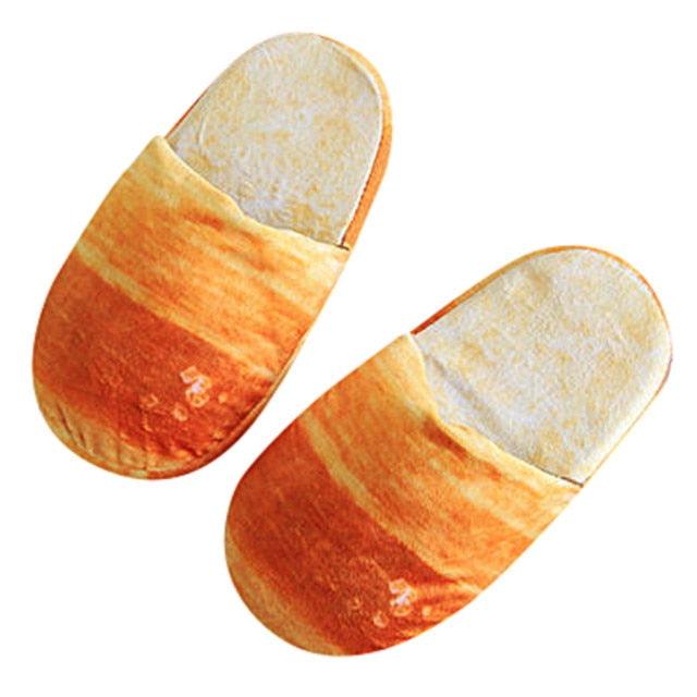Pantoufles d'hiver automne, chaussures de maison chaudes, aspect pain, peluche, coton, pantoufles d'intérieur pour femmes, confortables, à enfiler, en mousse à mémoire de forme, chaussons en fourrure