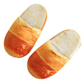 Pantoufles d'hiver automne, chaussures de maison chaudes, aspect pain, peluche, coton, pantoufles d'intérieur pour femmes, confortables, à enfiler, en mousse à mémoire de forme, chaussons en fourrure
