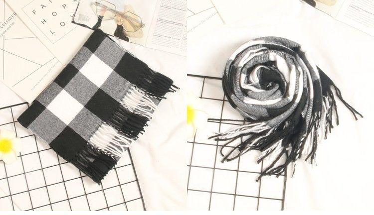 Automne Hiver Luxe Doux Homme Écharpe Plaid Légère Élégante Épaisse Écharpe Châle Femme Légère Écharpe Douce Laine Élégante Cachemire Foulard Long Épais Chaud Unisexe Pour Femme Homme