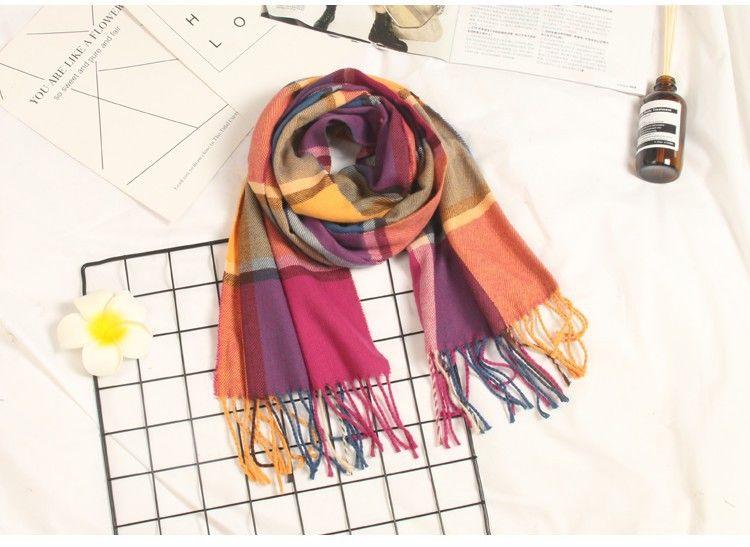 Automne Hiver Luxe Doux Homme Écharpe Plaid Légère Élégante Épaisse Écharpe Châle Femme Légère Écharpe Douce Laine Élégante Cachemire Foulard Long Épais Chaud Unisexe Pour Femme Homme