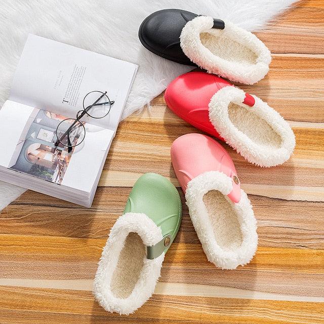 Automne Hiver Nouveaux Pantoufles d'intérieur Légères pour Hommes Antidérapantes Chaudes et Imperméables en Peluche Coton Classiques Sabots Fourrés Imperméables Hiver Maison Confortables Pantoufles d'intérieur