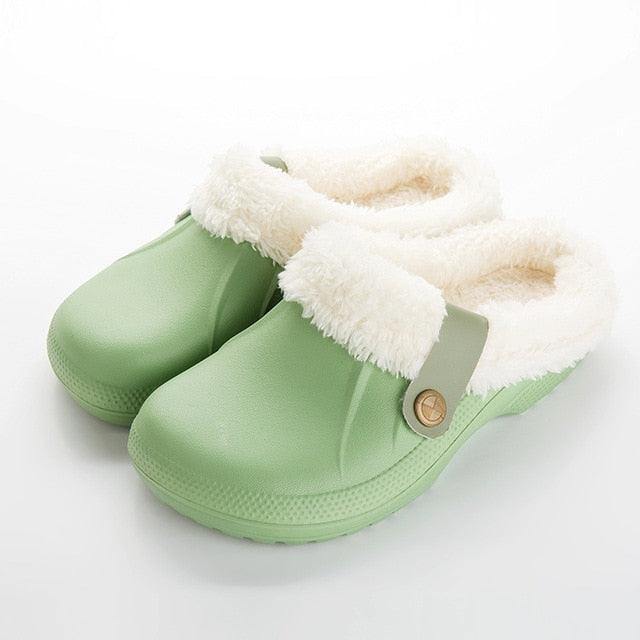 Automne Hiver Nouveaux Pantoufles d'intérieur Légères pour Hommes Antidérapantes Chaudes et Imperméables en Peluche Coton Classiques Sabots Fourrés Imperméables Hiver Maison Confortables Pantoufles d'intérieur