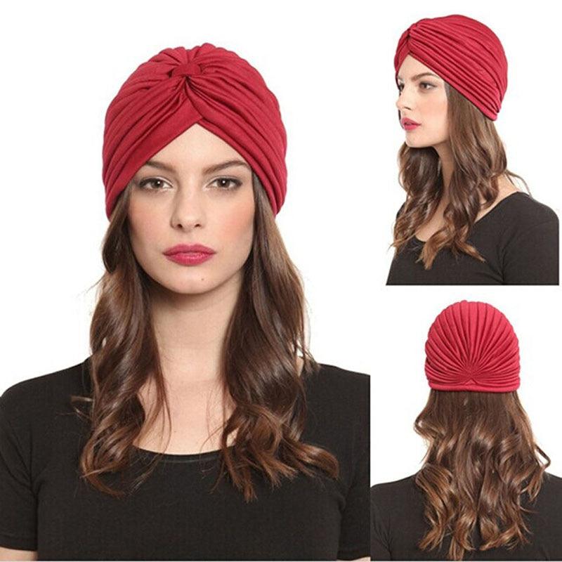 Bonnet Hiver Automne Chaud en Tissu Brillant Argent Doré Léger, Turban Serre-tête Noué, Chapeaux Décontractés Style Streetwear pour Femmes