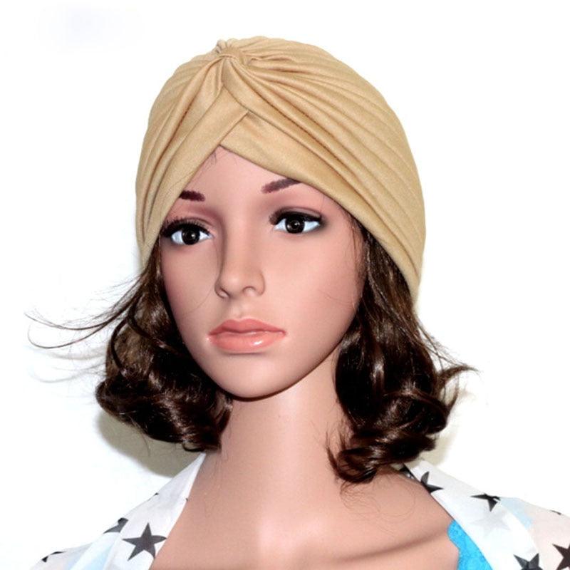 Bonnet Hiver Automne Chaud en Tissu Brillant Argent Doré Léger, Turban Serre-tête Noué, Chapeaux Décontractés Style Streetwear pour Femmes