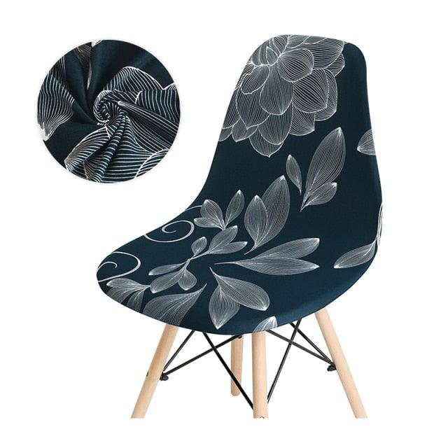 Housse de siège imprimée Avangarde Style pour chaise coquille sans accoudoirs Housse de chaise coquille Housse de banquet à domicile Housse élastique amovible extensible à dossier haut pour canapé fauteuils