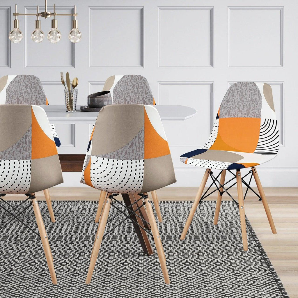 Housse de siège imprimée Avangarde Style pour chaise coquille sans accoudoirs Housse de chaise coquille Housse de banquet à domicile Housse élastique amovible extensible à dossier haut pour canapé fauteuils