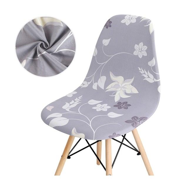 Housse de siège imprimée Avangarde Style pour chaise coquille sans accoudoirs Housse de chaise coquille Housse de banquet à domicile Housse élastique amovible extensible à dossier haut pour canapé fauteuils