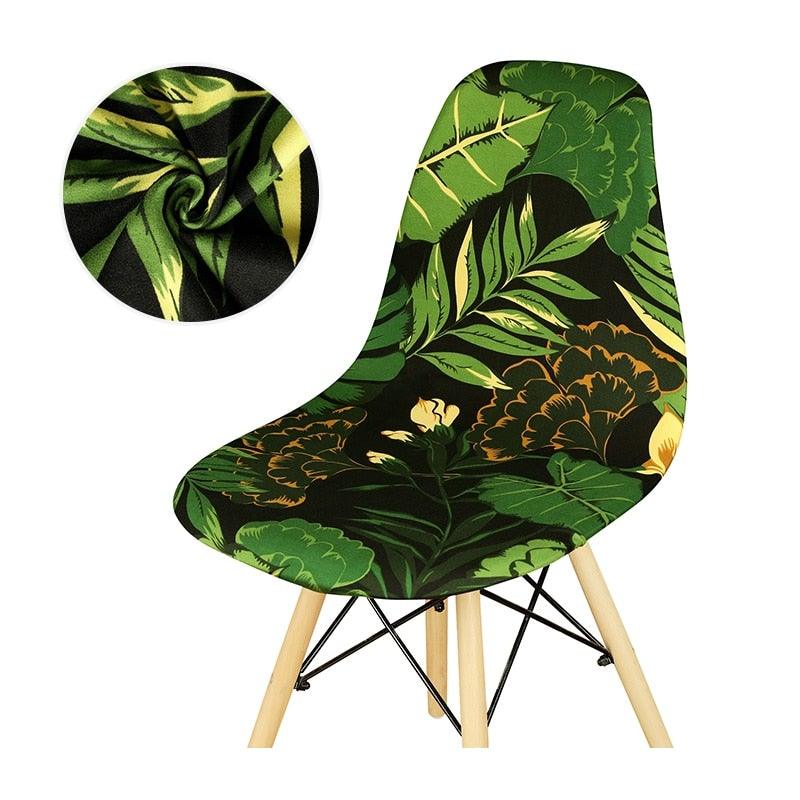 Housse de siège imprimée Avangarde Style pour chaise coquille sans accoudoirs Housse de chaise coquille Housse de banquet à domicile Housse élastique amovible extensible à dossier haut pour canapé fauteuils
