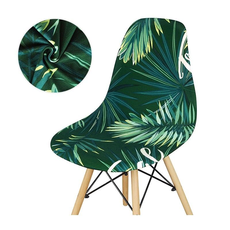 Housse de siège imprimée Avangarde Style pour chaise coquille sans accoudoirs Housse de chaise coquille Housse de banquet à domicile Housse élastique amovible extensible à dossier haut pour canapé fauteuils