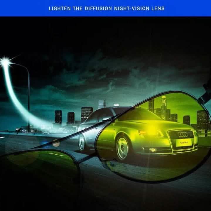 Lunettes de vision nocturne Aviator Tac, lunettes de soleil polarisées anti-reflets pour la conduite