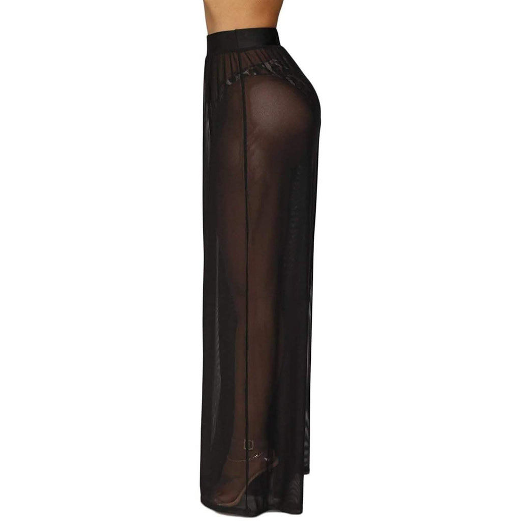 Pantalon transparent en maille pour femme Awoscut