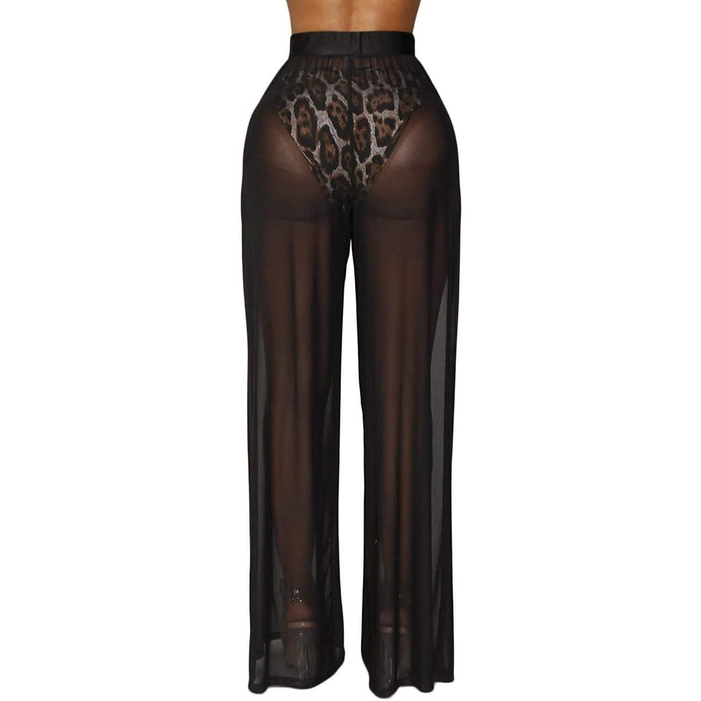 Pantalon transparent en maille pour femme Awoscut