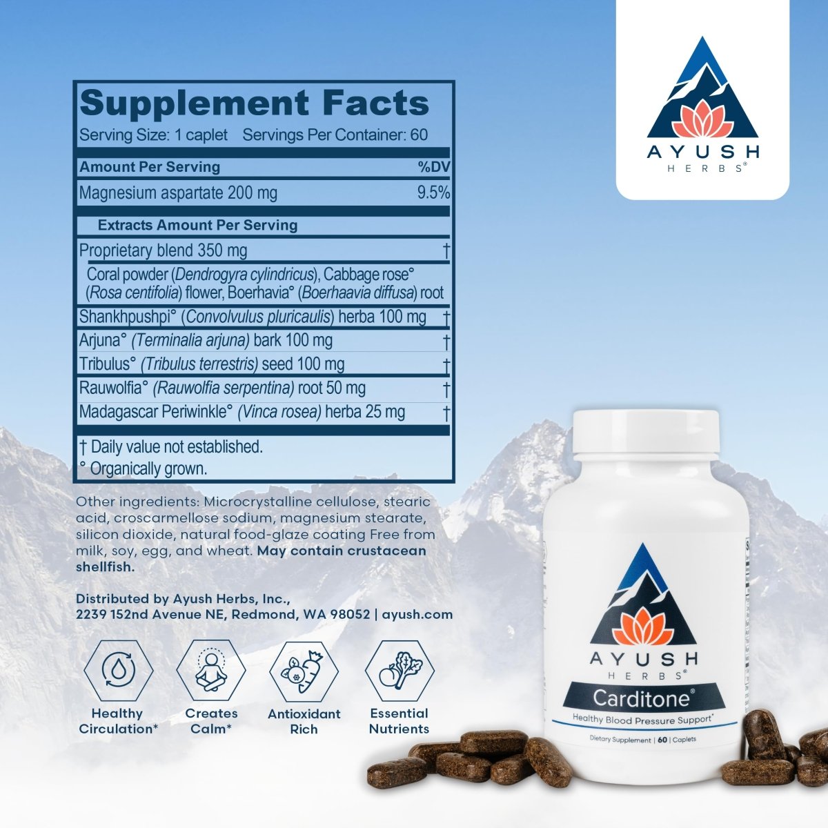 Ayush Herbs Carditone 60 gélules
