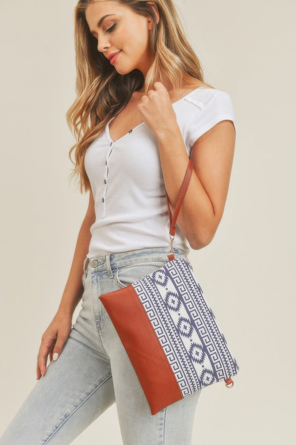 Sac bandoulière et pochette Aztec