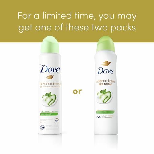 Dove Soin Avancé Anti-transpirant Vaporisateur Sec Cool Essentials Aide À La Réparation De La Barrière Cutanée Après Le Rasage Avec La Technologie Pro Ceramide 107 g