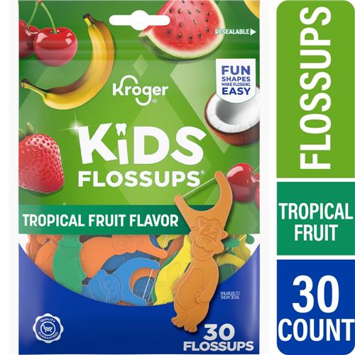 Kroger Kids Flossups Saveur Fruits Tropicaux 30 unités