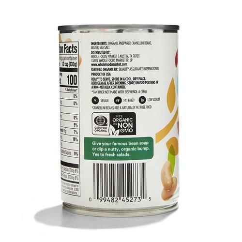 Haricots Cannellini Biologiques Whole Foods Market, 439 g