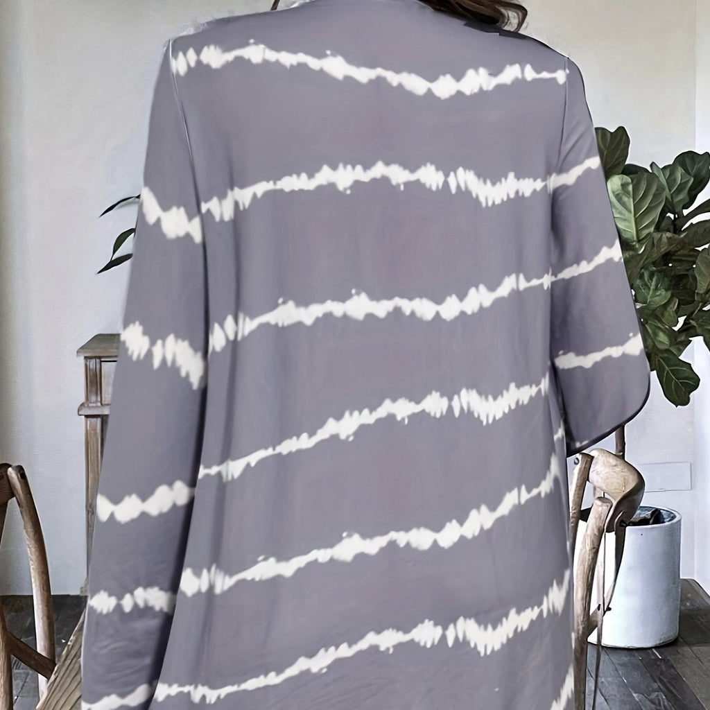Veste ouverte imprimée pour femme