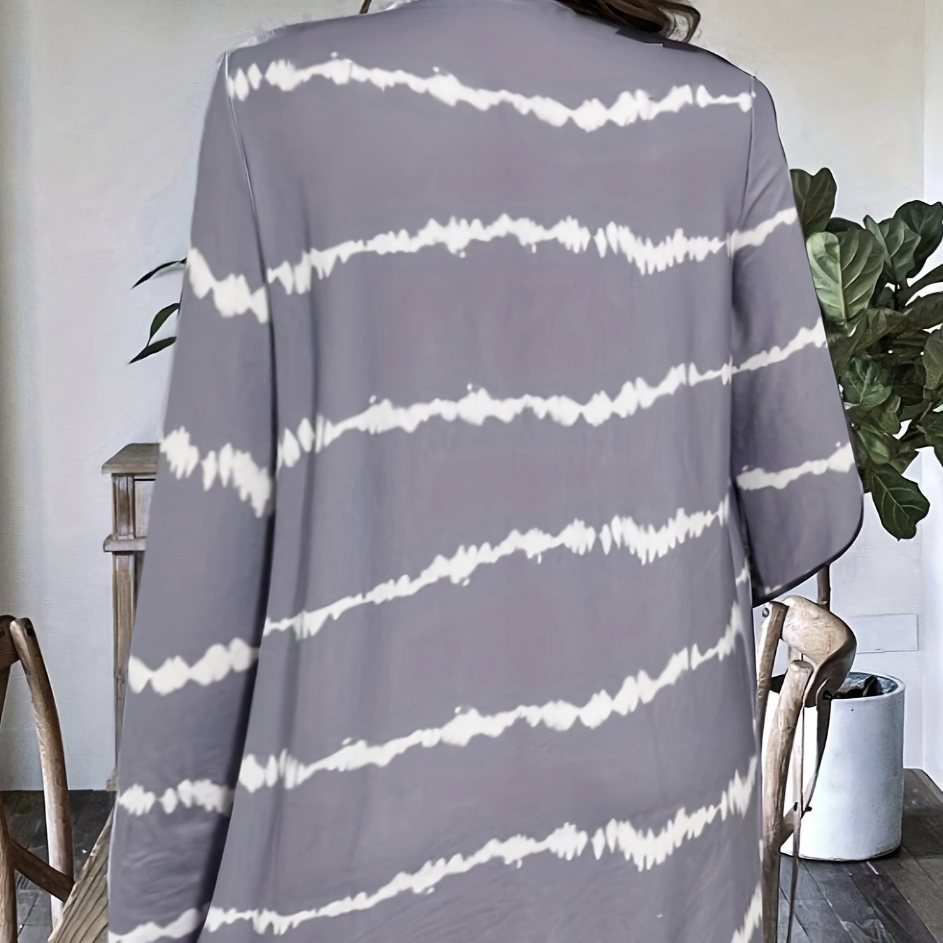 Veste ouverte imprimée pour femme