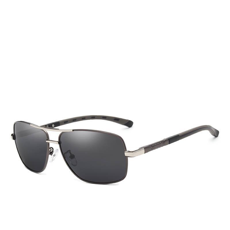 Lunettes de soleil pour hommes de marque, en aluminium et magnésium, verres polarisés miroir