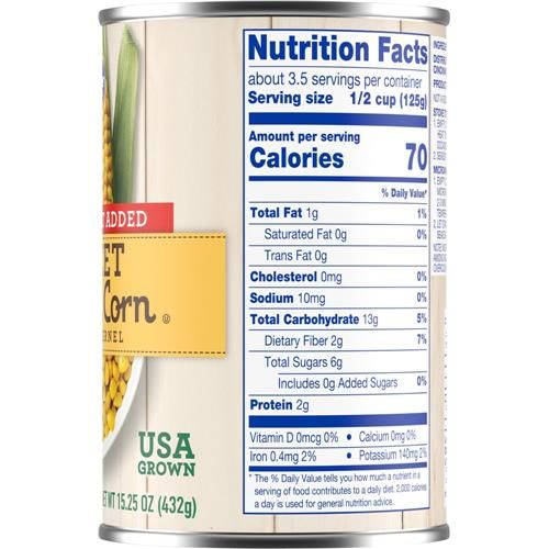 Kroger Maïs doux en grains entiers en conserve 432 g