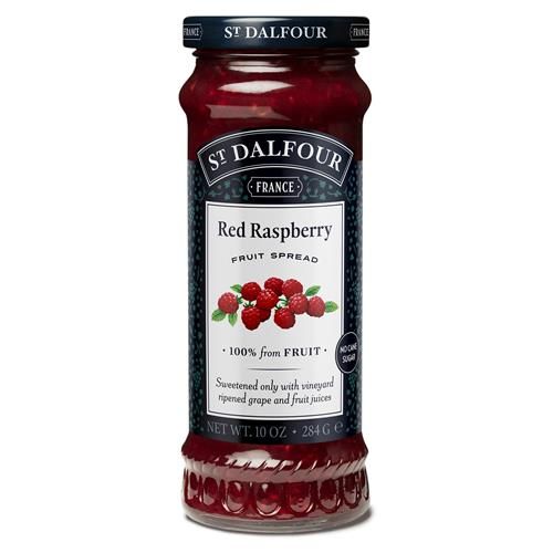 Confiture de Framboises Saint Dalfour - 283g - 100% Fruits, Sans Ingrédients Artificiels, Sans OGM, Sans Sucre de Canne, Entièrement Naturelle, Fabriquée en France