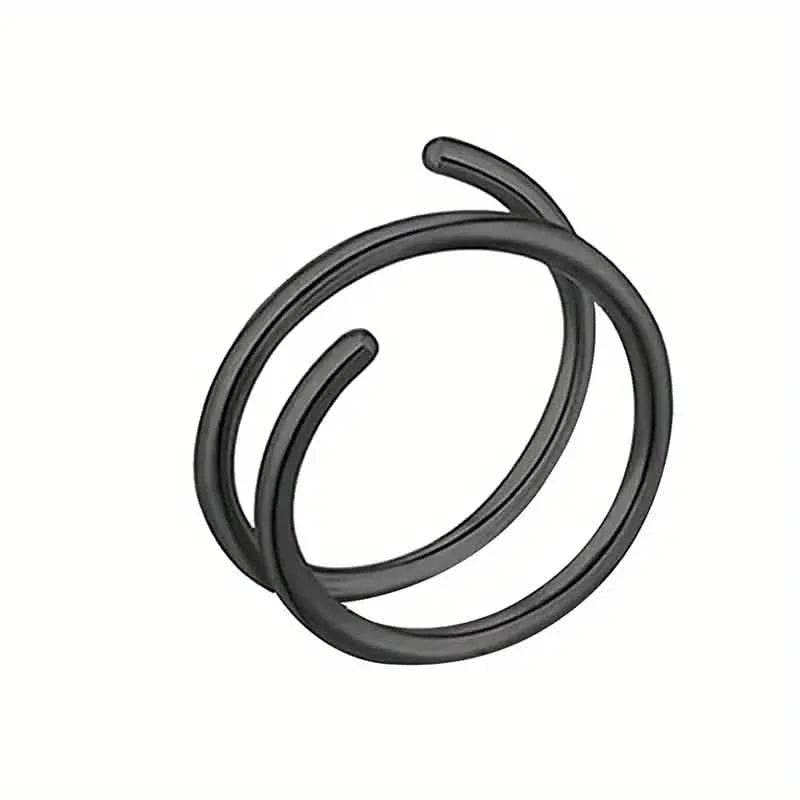 Anneau de nez double hélice en acier inoxydable – Bijoux de piercing plaqués or 14 carats pour femmes