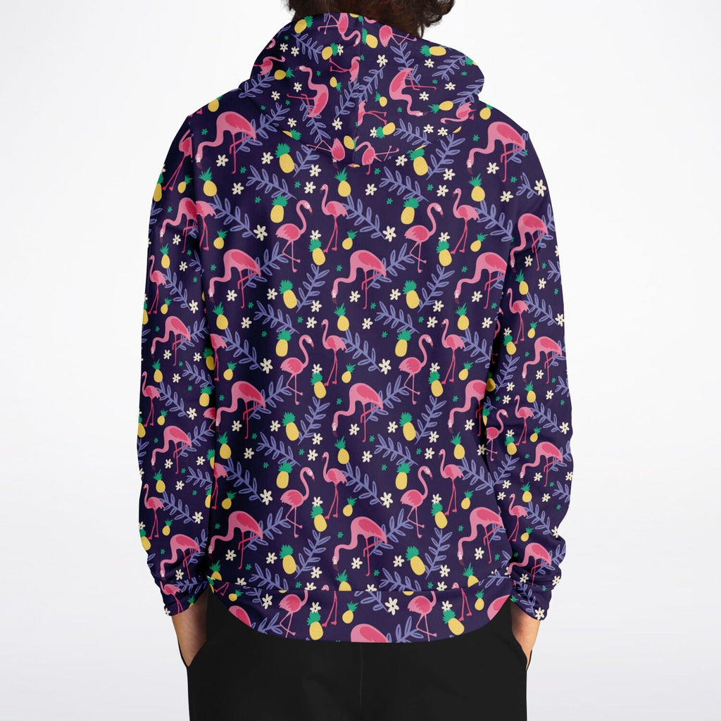 Sweat à capuche Flamant Ananas