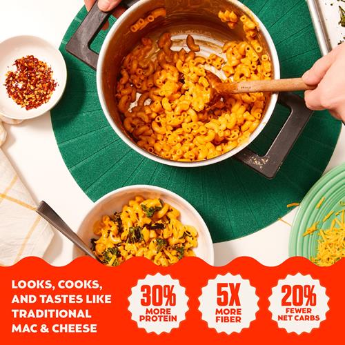 Banza Macaroni au Fromage et Coudes de Luxe au Cheddar Crémeux - Riche en Protéines, Sans Gluten et Faible en Glucides Macaroni au Fromage et Protéines de Luxe 312g