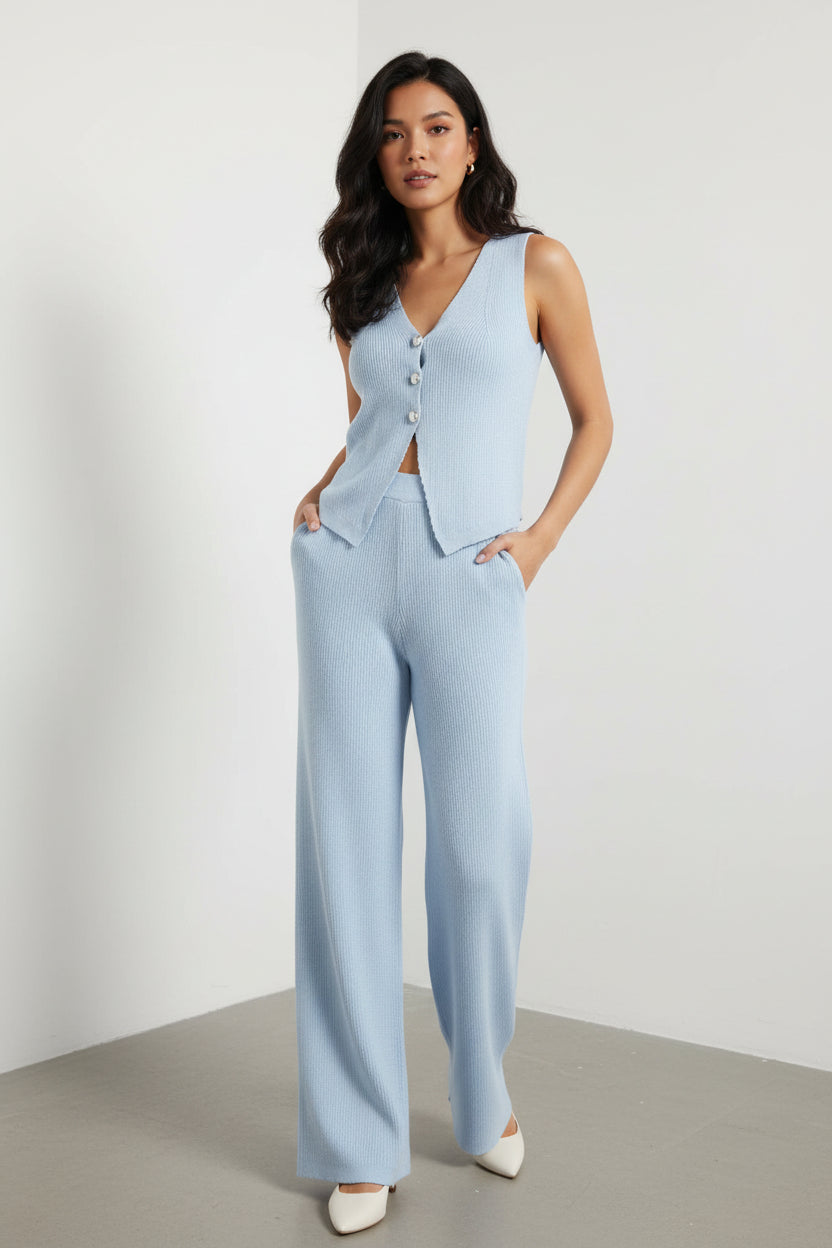 Ensemble pantalon large et haut sans manches Beach Bohème | Deux pièces
