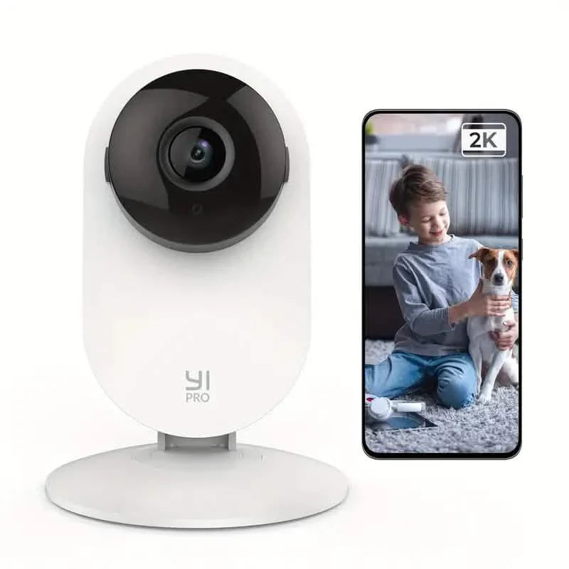 Caméra Wi-Fi 2K HD intérieure/extérieure – Vision nocturne couleur, audio bidirectionnel, suivi des mouvements