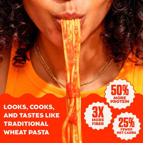 Banza Bucatini Pasta From Chickpeas - Gluten Free, High Protein, And Lower Carb Protein Bucatini Chickpea Pasta - 8Oz
