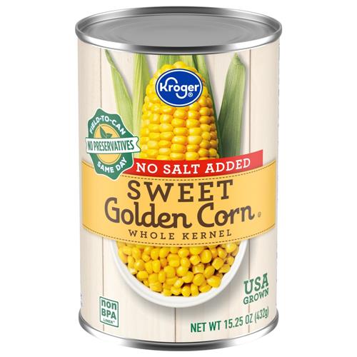 Kroger Maïs doux en grains entiers en conserve 432 g