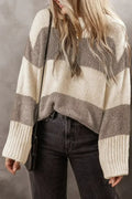 Pull amples color block Simply Taupe