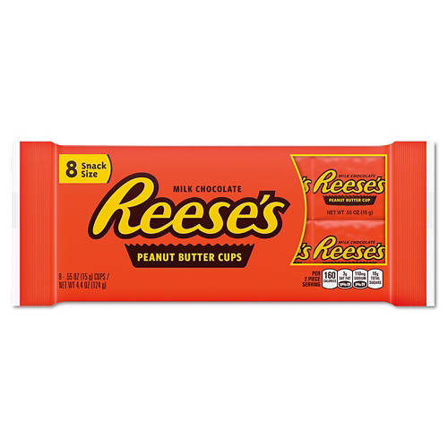 Coupes au beurre de cacahuètes Reese's Hershey's, format collation, 8 unités - 124 g
