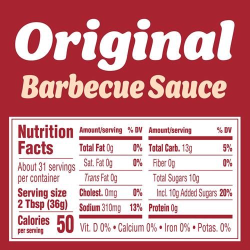 Sauce barbecue Kraft Original, mijotée lentement, bouteille de 1,13 kg