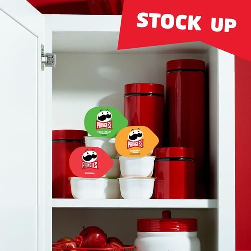Pringles Croustilles, Collations pour le déjeuner, Collations à emporter, Petits paquets de croustilles, Paquet varié, Boîte de 12,9 oz (18 tasses)