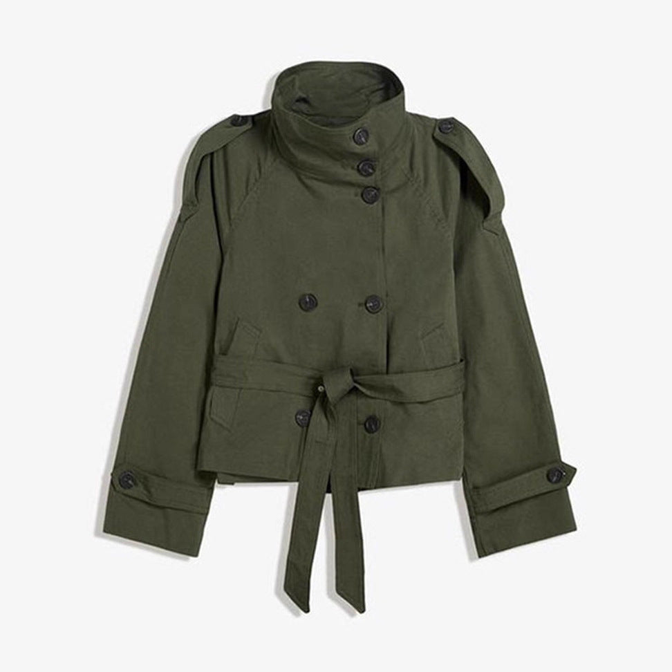 Trench-coat lacé à la taille pour femme