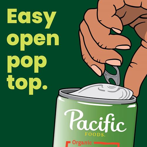 Soupe de lentilles au harissa épicé bio Pacific Foods, végétale, boîte de 462 g