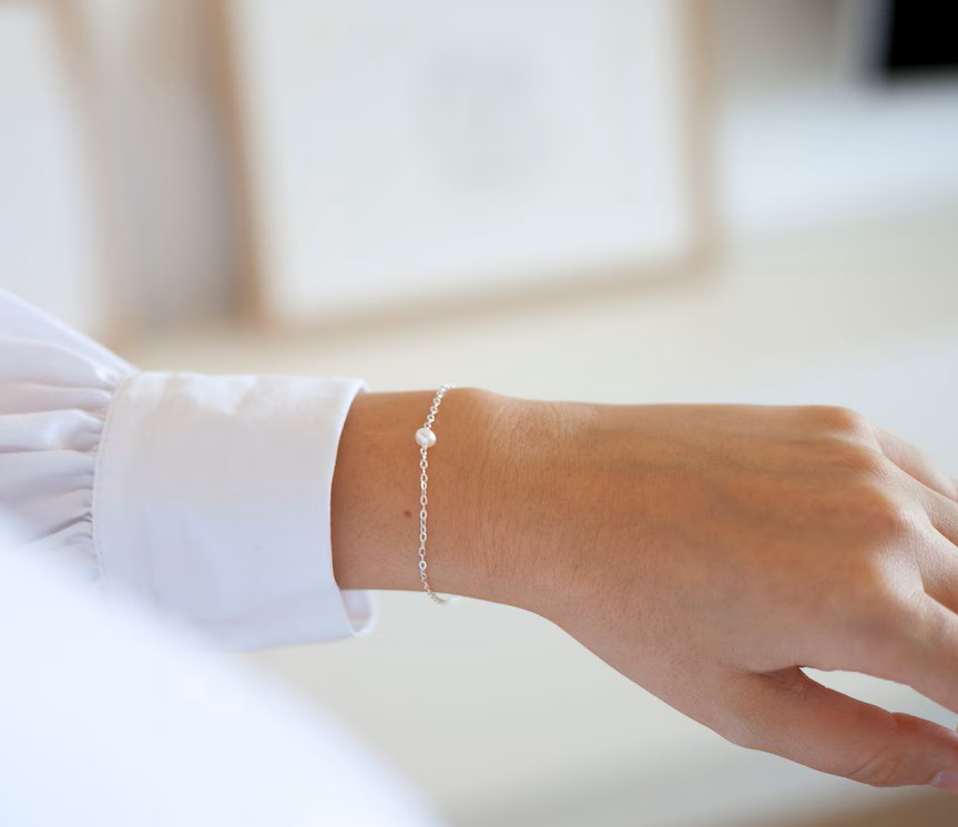 Bracelet perles flottantes – Argent sterling ou plaqué or
