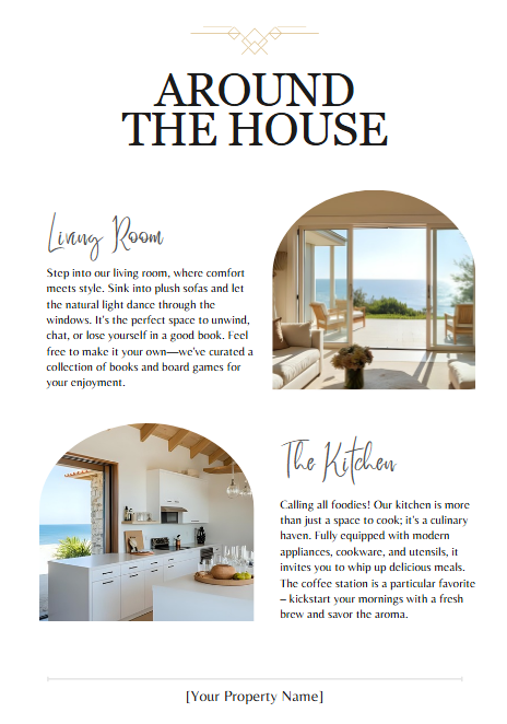 Editable Airbnb Welcome Booklet Template – 40 Pages of Customizable Guest Essentials