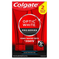 Dentifrice blanchissant Colgate Optic White Pro Series avec 5 % de peroxyde d'hydrogène, prévention des taches, tube de 85 g, paquet de 2