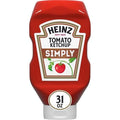 Heinz Ketchup aux tomates Simply sans édulcorants artificiels, bouteille de 879 g