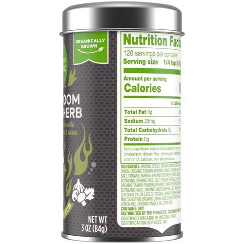 Mélange d'épices biologique Umami aux champignons Simple Truth, 85 g