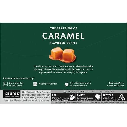 Café en capsules K-Cup Starbucks, café saveur caramel, arômes naturels, 100 % arabica, 1 boîte (10 capsules)