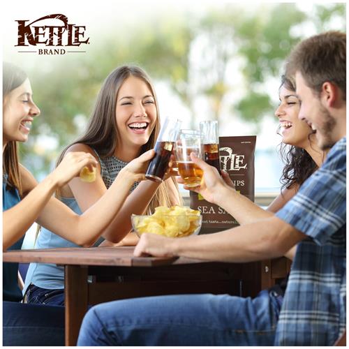 Kettle Brand Croustilles, Croustilles cuites à la marmite saveur sel marin, 368 g