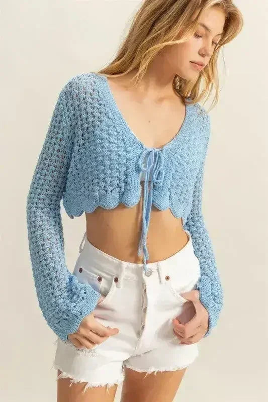 Gilet court en crochet noué devant HYFVE