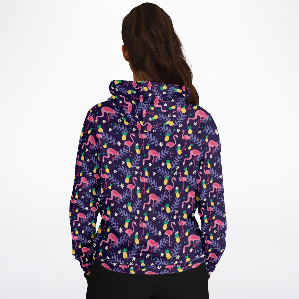 Sweat à capuche Flamant Ananas