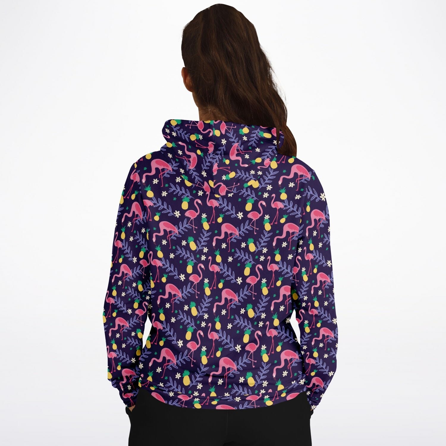 Sweat à capuche Flamant Ananas